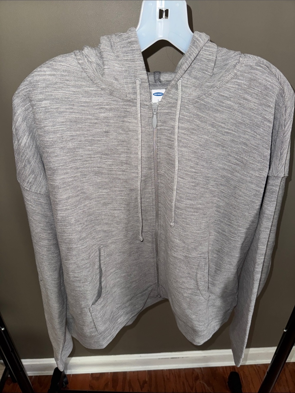 Old Navy Light Gray Women's Zip-Up Hoodie